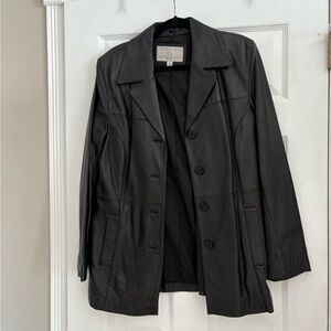 Vintage Nine West Classic Black Leather Jacket